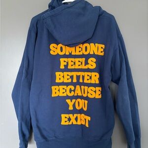 OBO accepted! Blue Hoodie with cute yellow graphics